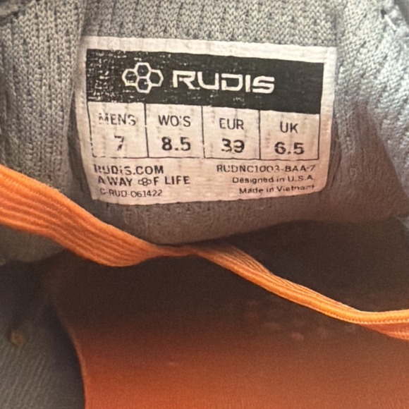 Rudis A Way of Life Unisex M7/W8.5 Workout Shoes Black Lace-Up Athletic Sneakers - Picture 12 of 16